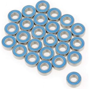 AOUGO Ball Bearings - 25pcs/set MR115-2RS Blue Metal Rubber Sealed Ball Bearings 5x11x4mm