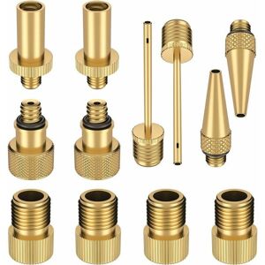 HOOPZI Bicycle pump adapter valve adapter kit, made of pure copper automatic bicycle valve valve, no air leakage, no discoloration dv av sv valve, for