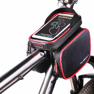 Langray - Bike Frame Bags, Quick Release Waterproof Cycling Handlebar Bike Luggage Bag Front Frame Top Tube Bike Bag, Dual Pouch with Touch Screen