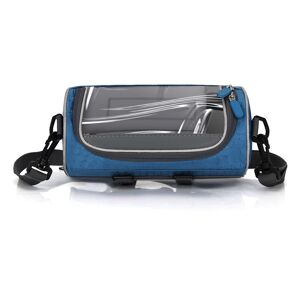 DENUOTOP Convenient Bicycle Bag, New Single Shoulder Bag, Outdoor Cycling Shoulder Bag, Multifunctional Touch Screen Bag, Front Storage Bag (Light Blue)