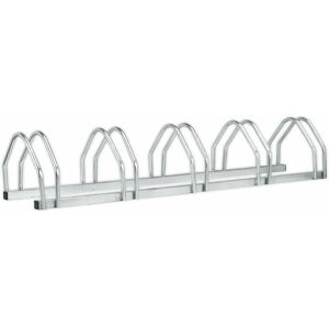 Loops - Heavy Duty Bicycle Rack - Five Bike Capacity - Galvanized Steel Construction