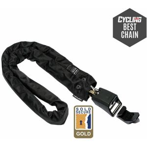 Homie stay at home chain lock 10MM x 150CM includes wall hook (gold sold secure): black 10MM x 150CM - HLHOM1AB - Hiplok