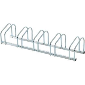 Homcom - Bike Parking Rack Bicycle Locking Storage Stand for Cycling Silver - Silver