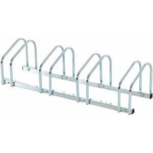 Homcom - Bike Parking Rack Bicycle Locking Storage Stand for Cycling Silver - Silver