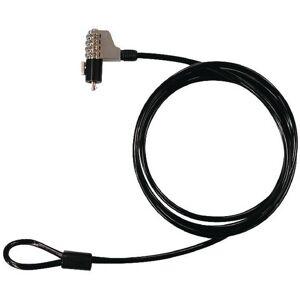 Q-Connect KF04556 Laptop Computer Numerical Cable Lock - Black