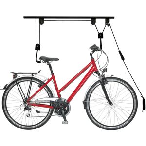 Relaxdays - Bike Storage, Ceiling Mount Lift, Load up to 20 kg, with Cable, for Garage & Cellar, Bicycle, Practical, Black