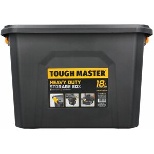 Tough Master - Storage Box 18 Litre Durable Plastic Reinforced Construction Secure & Waterproof