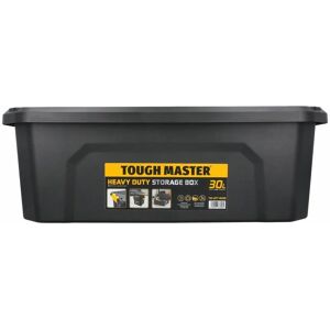 Tough Master - Storage Box 30 Litre Durable Plastic Reinforced Construction Secure & Waterproof