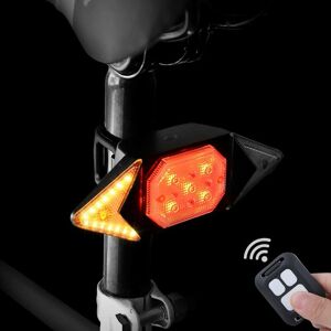 LANGRAY Wireless Remote Control Bicycle Turn Signal Light, Bicycle Rear Light with Turn Signal Light for Cycling, Warning Strobe Light