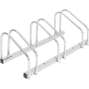 Woltu - Bike Stand Bicycle Parking Rack for 3 Bikes,Silver