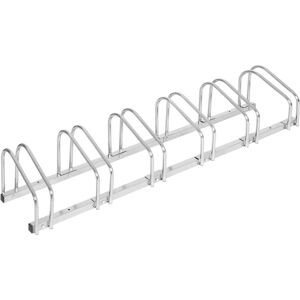 Woltu - Bike Stand Bicycle Parking Rack for 6 Bikes,Silver