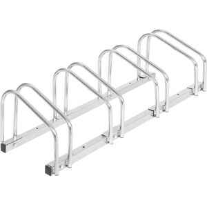 Woltu - Bike Stand Bicycle Parking Rack for 4 Bikes,Silver