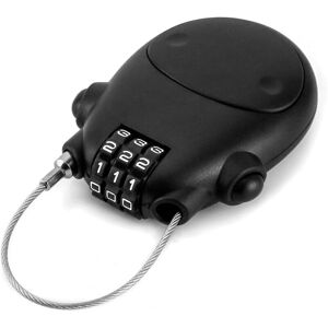 Linghhang - 3-Digit Combination Lock, Bicycle Cable Lock with 77cm Retractable Cable for Bicycles, Scooters, Motorcycles and Strollers