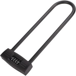 Alwaysh - Lock, Compact Folding Bike Lock, Lengthening 4 Digit Combination u Lock Anti-Theft Long Shackle Resettable Padlock