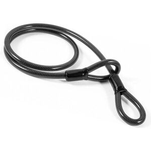 ZVD - Bicycle lock cable, 1.2 m, robust cable with 12 mm thick PVC-coated double loop for padlocks, disc locks