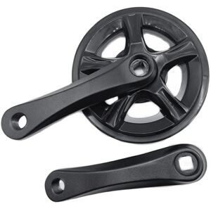 Tlily - Bicycle Single Speed Crankset 32T Folding Electric Crank Set Aluminum Alloy 127MM Cover Bike Accessories