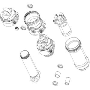 SRAM Rockshox Spare - Rear Shock Damper Body - Thrushaft (Includes Damper Body, Bushing & Seals) - Super Deluxe Thrushaft C1 (2021): 57.5mm - Ssp80540011
