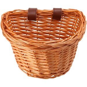 Tlily - Wicker Bike Basket Children Bicycle Front Handlebar Mount Hand-Woven Rattan Storage ,S(Honey Color)