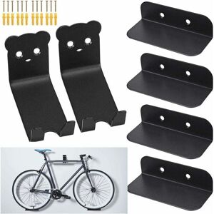 ZVD-Bike Wall Mount Pedal Hook, 6 Pcs Bike Wall Mount Brackets for Bicycle Wall Storage Tire Rack Black