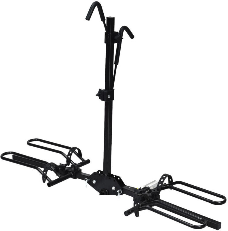 Costway - Foldable 2-bike Hitch Mount Rack Platform Style Bicycle Carrier Fits Vehicles