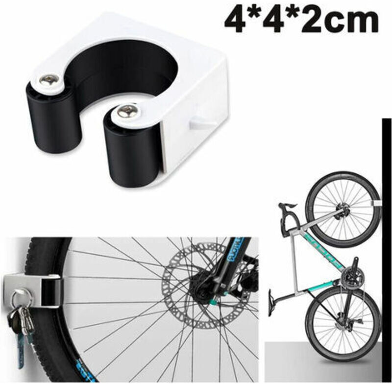 Gotrays - Bicycle Parking Buckle Wall Mount mtb Road Bike Vertical Storage Rack Clip Bike Holder Buckles mtb Bike, Black