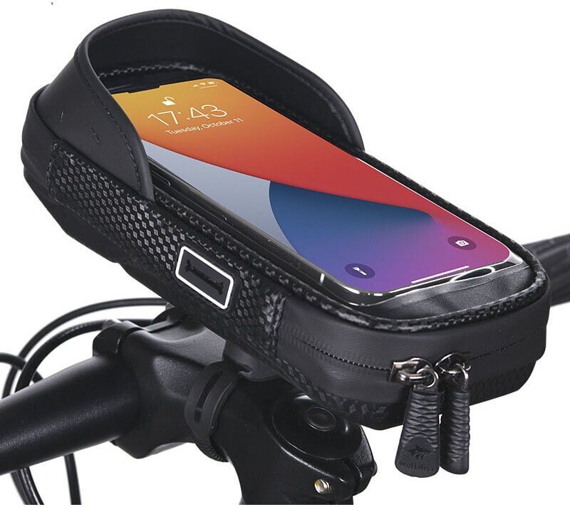 Tonchean - Bike Handlebar Bag, Universal Waterproof Cell Phone Bag for Bicycles, Motorcycle Handlebar Bag, Bike Cell Phone Holder, 360° Rotation