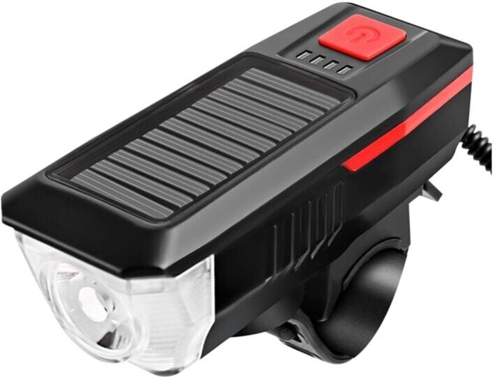 Tlily - Bike Light usb Rechargeable Front with Horn led Mountain Bell Warning
