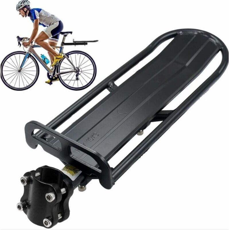 Tonchean - Bike Luggage Rack, Universal Adjustable Luggage Rack Carrier Bicycle Accessories Quick Release Bike Support Racks