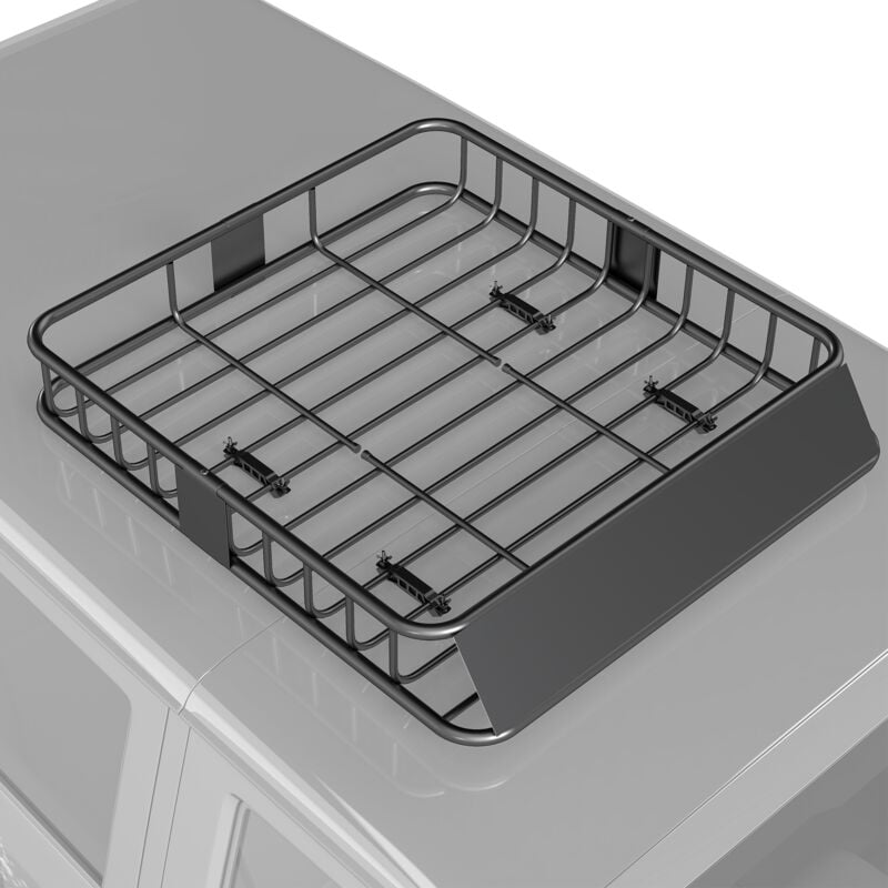 Homcom - 90.7 kg Universal Roof Rack Basket, Steel Car Rooftop Luggage Holder