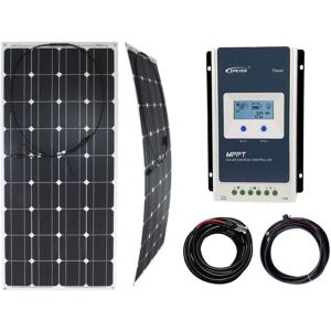 LOWENERGIE 100w Flexible Solar Panel Charging Kit with mppt Charger Controller