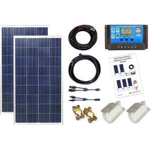 Lowenergie - 200w Poly Solar Panel Kit - 12V/24V - pwm Controller