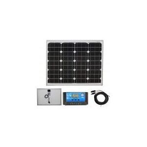 Lowenergie - 50w Mono-Crystalline Solar Panel pv Photo-voltaic with charging kit