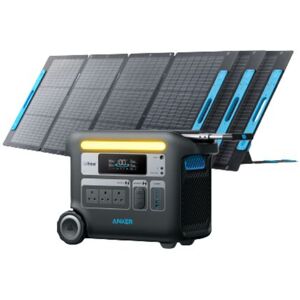 Solix F2000 Solar Generator + 3 × 200W Solar Panel - Anker