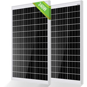 240W 12V Solar Panel & MC4 connector battery charge for Caravan Home off grid (2x120W) - Eco-worthy