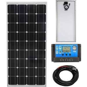 Lowenergie - 100w Mono-Crystalline Solar Panel pv Photo-voltaic with charging kit