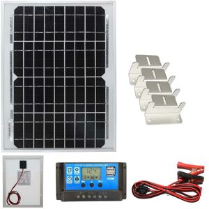 LOWENERGIE 10w Mono-Crystalline Solar Panel PV Photo-voltaic with brackets charging kit