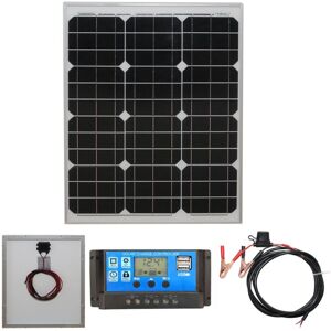 LOWENERGIE 40w Mono-Crystalline Solar Panel PV Photo-voltaic with charging kit