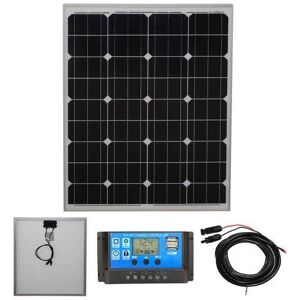 Lowenergie - 80w Mono-Crystalline Solar Panel pv Photo-voltaic with charging kit