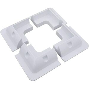 AOUGO No Drilling 4 Corner Solar Panel Bracket for rv Seaside Motorhome and Caravan Installations uv Resistant - White