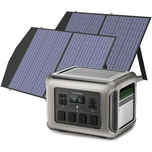 Allpowers - Portable Power Station Solar Generator 2016Wh LiFePO4 with 2Pcs 100W Solar Panel for rv, Home Backup, Emergency, Outdoor Camping R2500