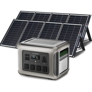 Allpowers - Portable Power Station Solar Generator 2016Wh LiFePO4 with 2Pcs 200W Monocrystalline Solar Panel for rv, Home Backup, Emergency, Outdoor