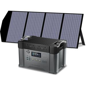 Power Station 1500Wh 2000W Solar Generator with 140W Solar Panel for Home Emergency Outdoor Allpowers S2000