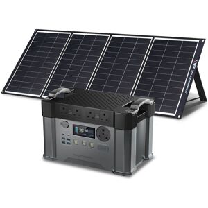 Power Station 1500Wh 2400W Solar Generator with 200W Monocrystalline Solar Panel for Emergency Outdoor Allpowers S2000 pro