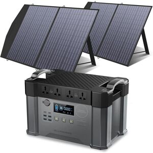 Allpowers - alllpowers Solar Generator, 2000W Portable Power Station with 2 100W Folable Solar Panel Included, Solar Mobile 1500WH Battery Pack for