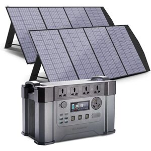 Allpowers - mppt Solar Generator S2000 Pro, 2400W 1500wh Portable Power Station with 2 200W Folable Solar Panels Included, Solar Mobile Battery Pack