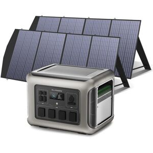 Portable Power Station Solar Generator 2016Wh LiFePO4 with 2Pcs 200W Solar Panel for RV, Home Backup, Emergency, Outdoor Camping Allpowers R2500