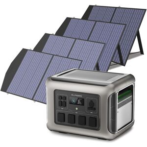 Allpowers - Portable Power Station Solar Generator 2016Wh LiFePO4 with 4Pcs 100W Solar Panel for rv, Home Backup, Emergency, Outdoor Camping R2500