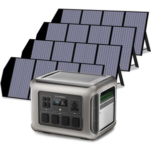 Allpowers - Portable Power Station Solar Generator 2016Wh LiFePO4 with 4Pcs 140W Solar Panel for rv, Home Backup, Emergency, Outdoor Camping R2500