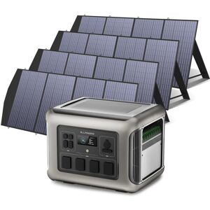 Allpowers - Portable Power Station Solar Generator 2016Wh LiFePO4 with 4Pcs 200W Solar Panel for rv, Home Backup, Emergency, Outdoor Camping R2500