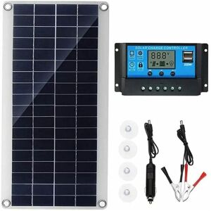 Cyslmuk - 30W 12V Solar Panel, Solar Panel Kit, Battery Charger Kit with 20A Solar Charge Controller, Outdoor, Garden